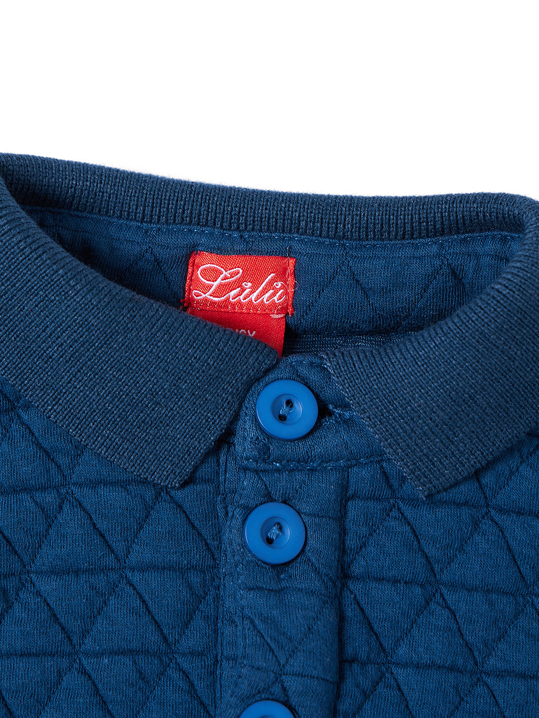 Triangle Quilted Polo - Blue