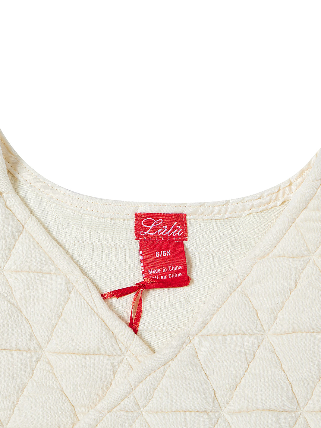 Big Triangle Quilted Wrap Vest - Off White