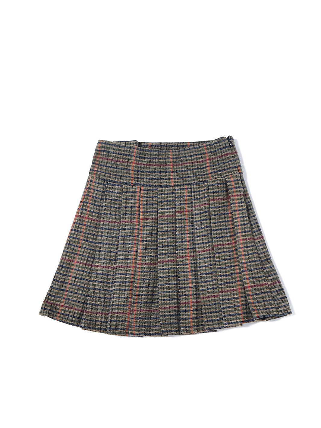 Plaid Buckle Skirt