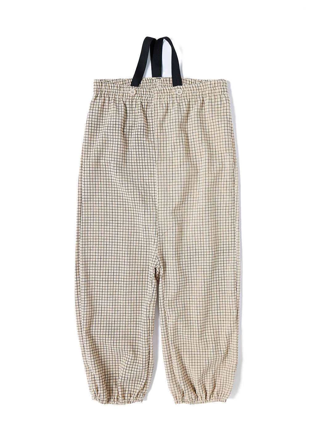 Baby Square Printed Corduroy Overall - Off White