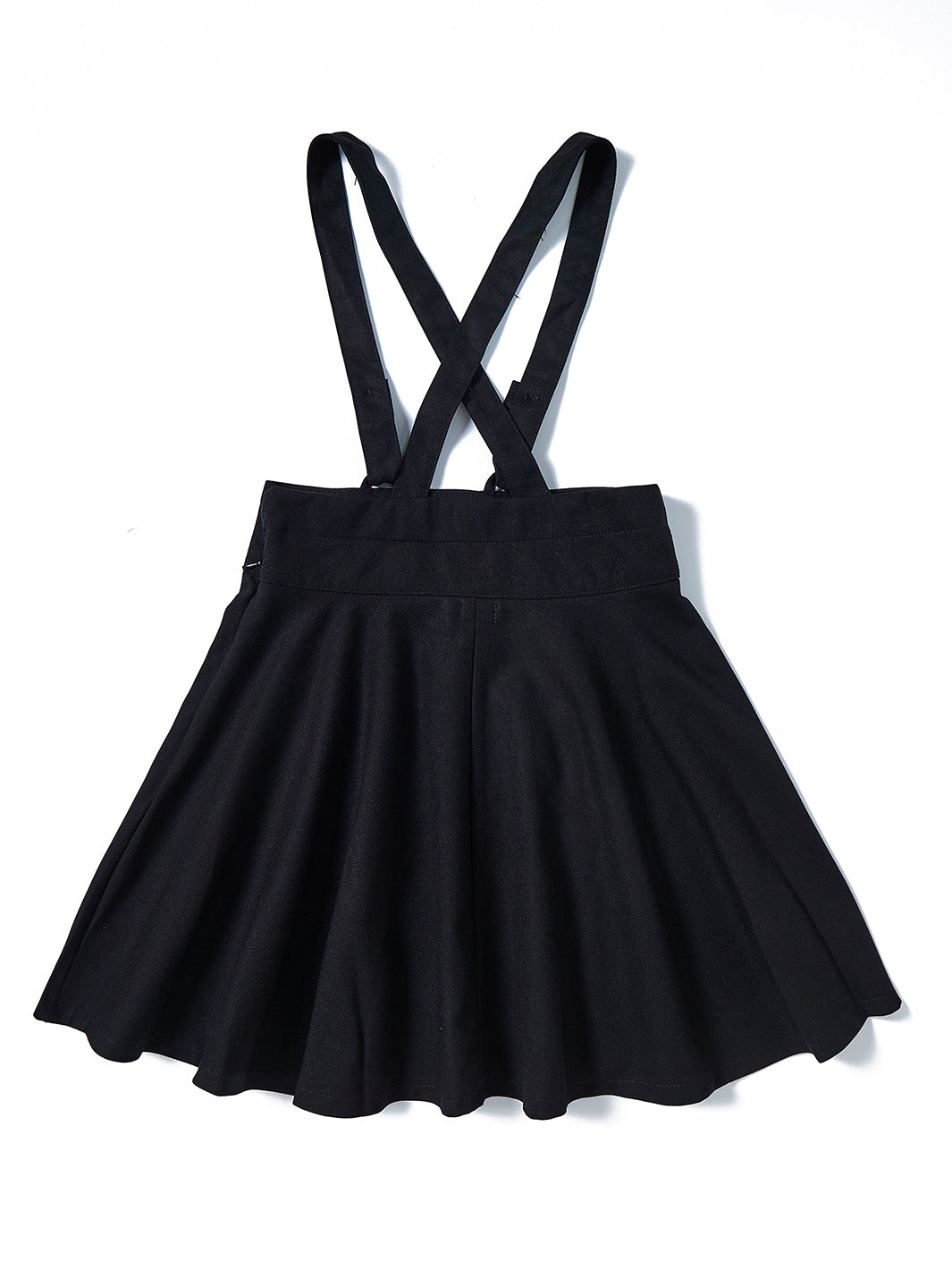 Circle Suspender Skirt - Black