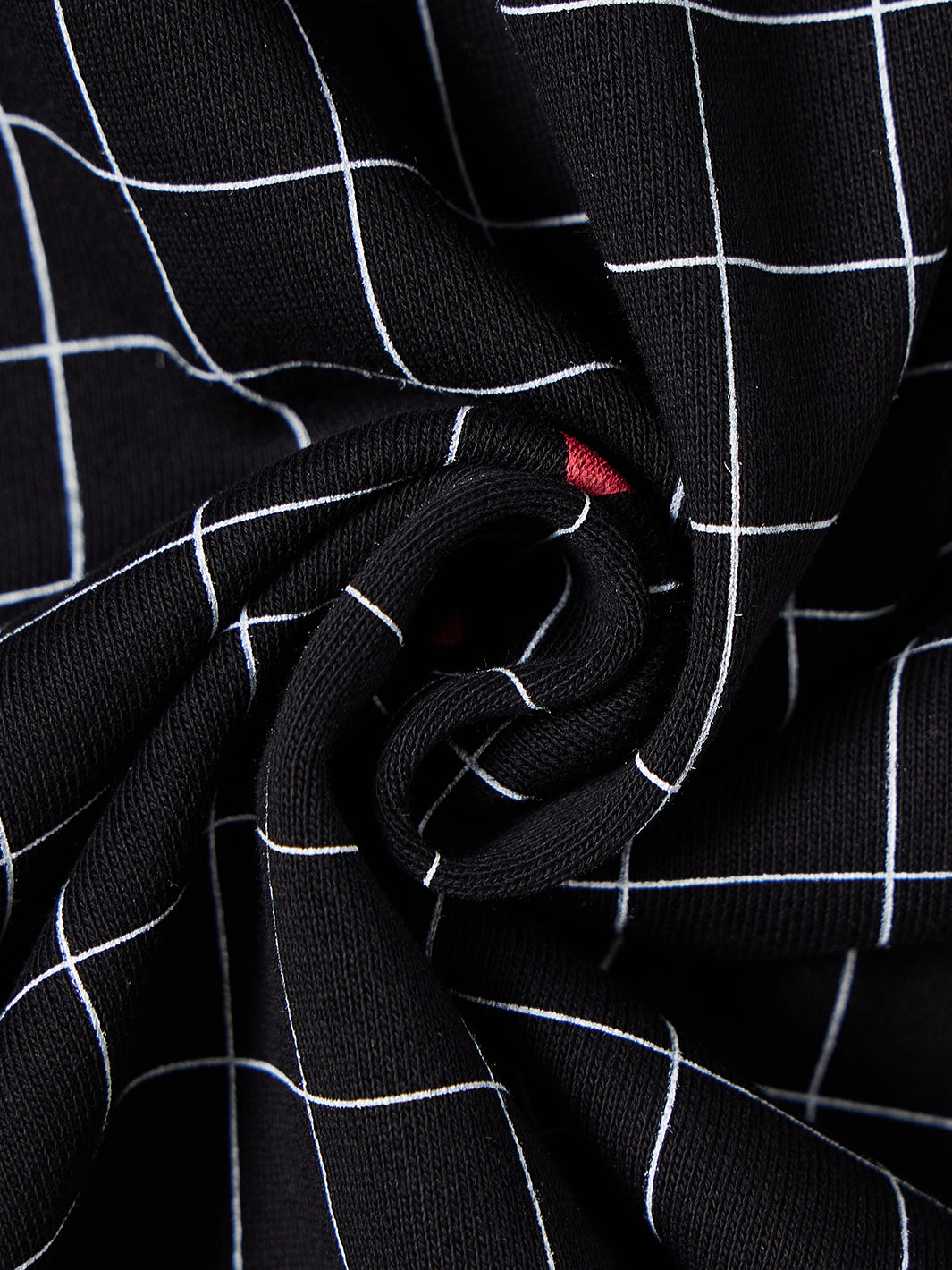 Grid Heart Print Dress - Black
