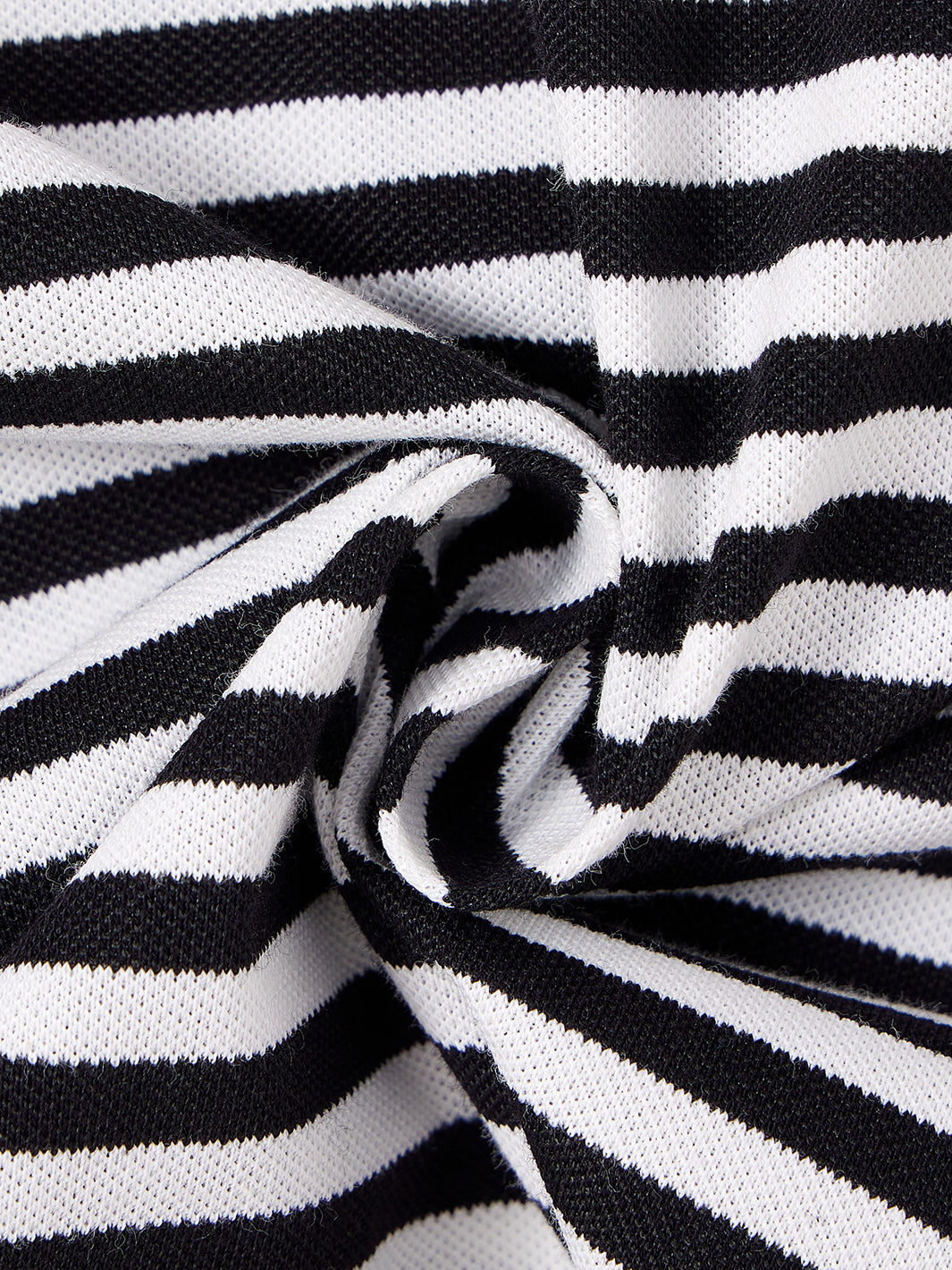 Striped Polo - Black/White