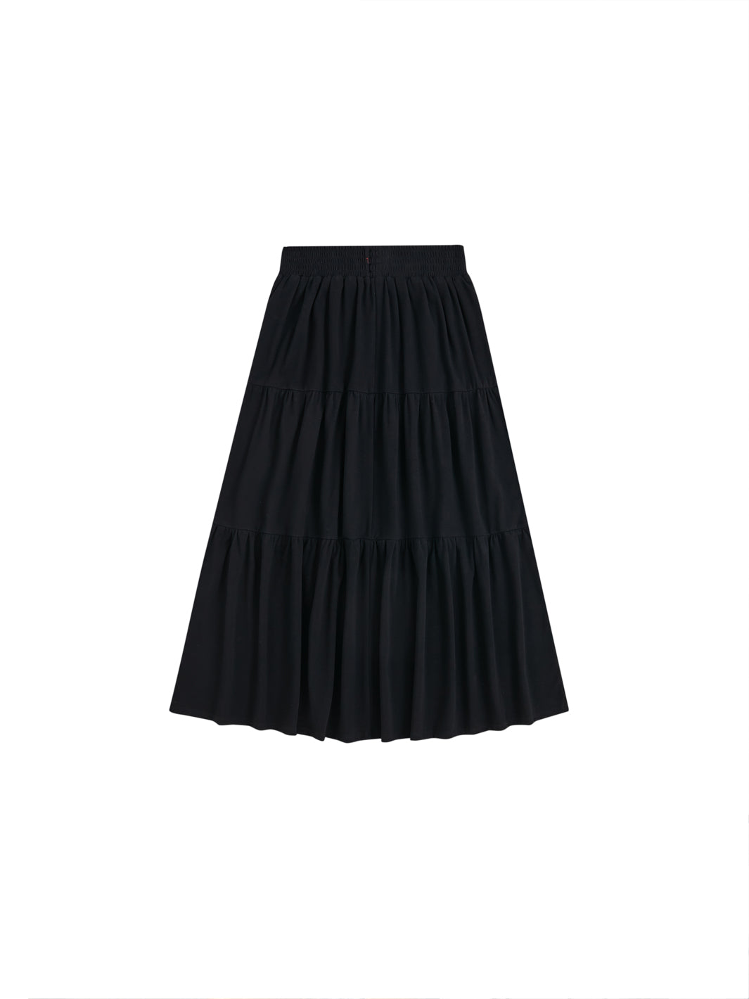 Tiered Maxi Length Jersey Skirt