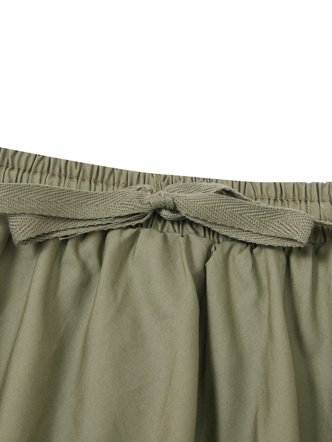 Solid A-line Skirt - Khaki