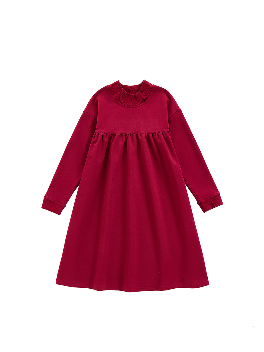 Solid Mock Neck Dress – Lulu Kids Clothing