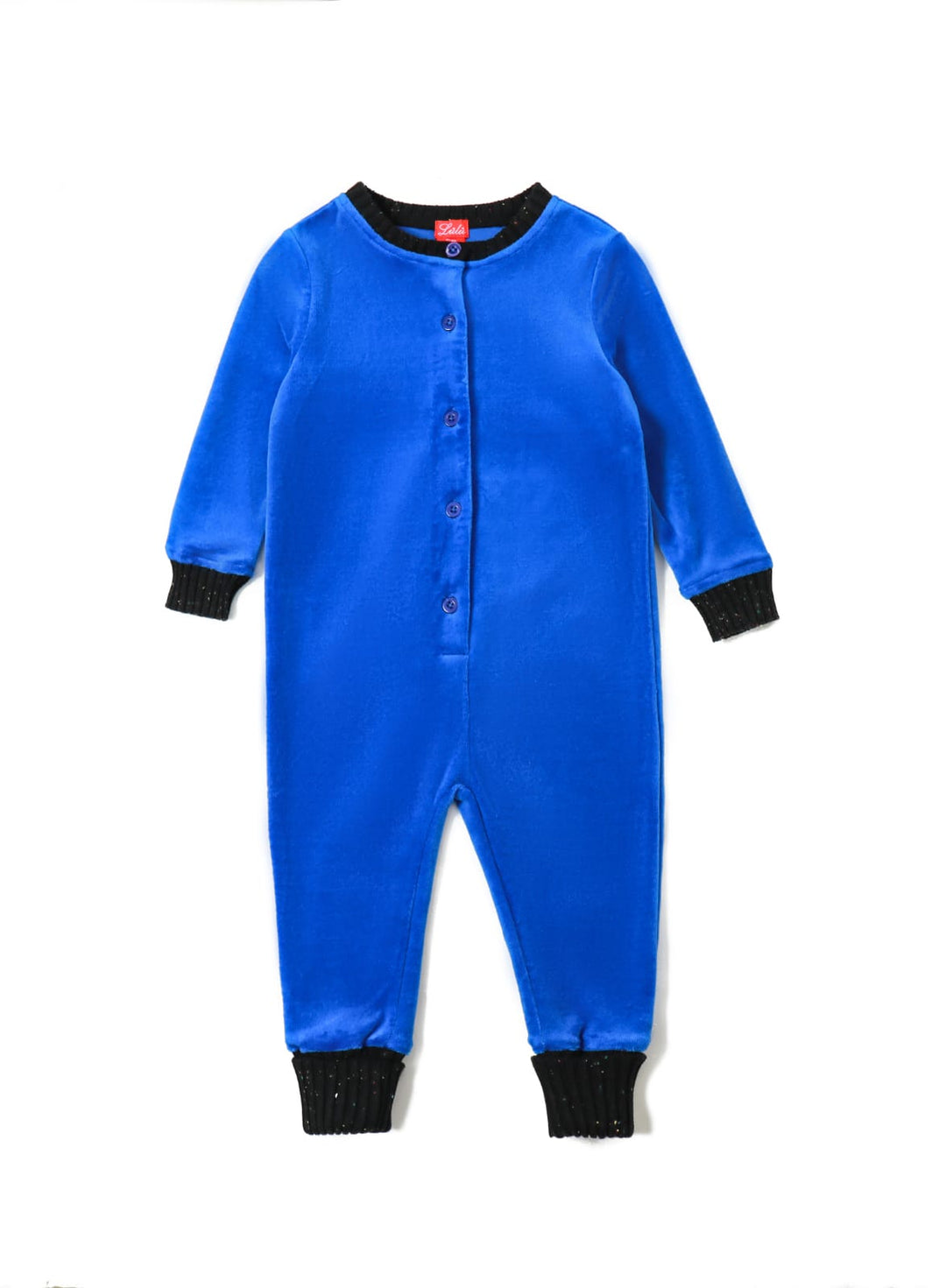 Baby Velour Overall - Royal Blue