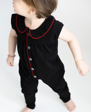 Baby Collar Rickrack Overall