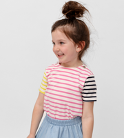 Striped Short T-shirt - Lt. Pink