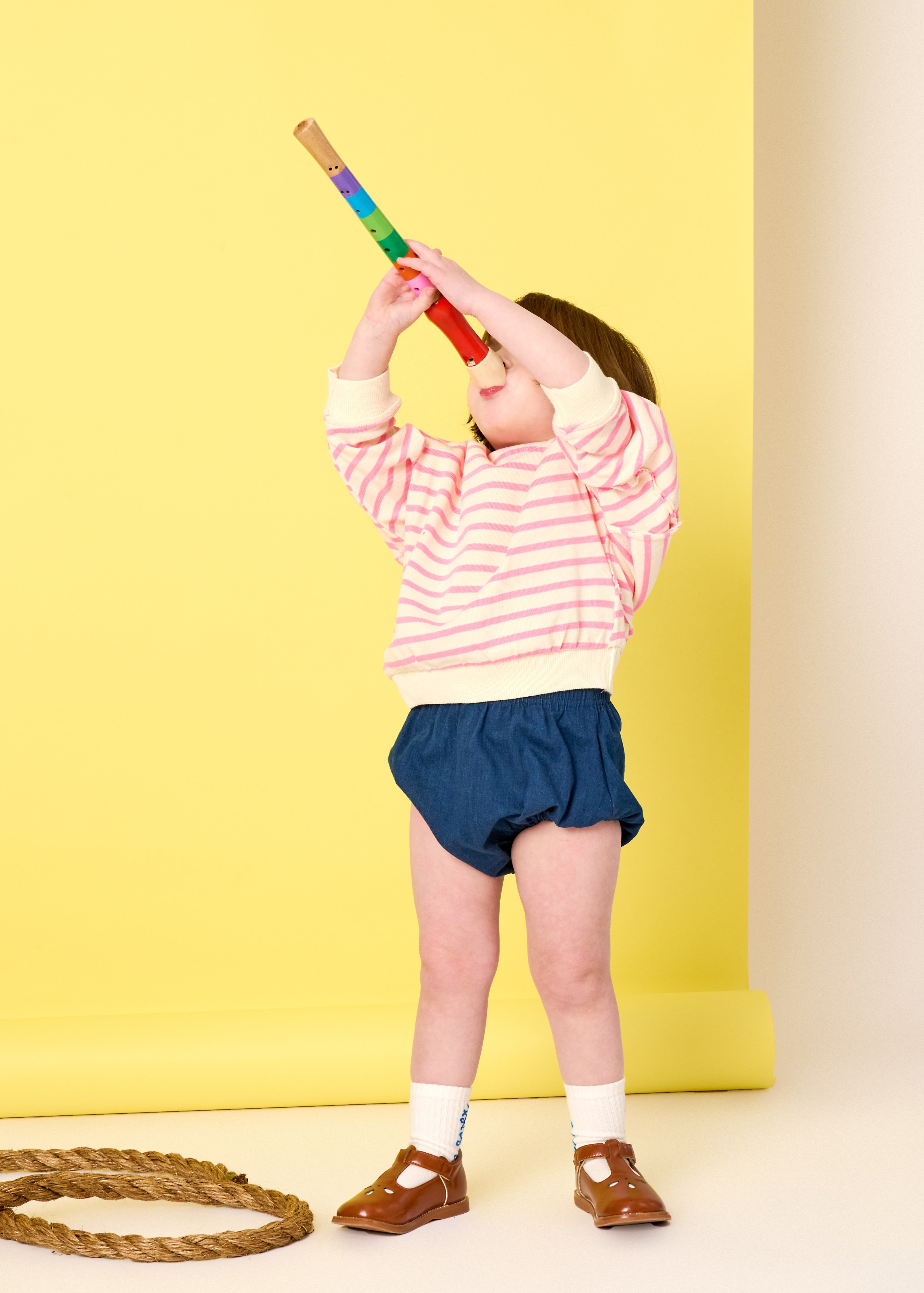 【LOULOUSEOUL】Stripe Ribbon Eyelet Top (Pink) Louise Top | Showstopper – LJ's Retail Therapy