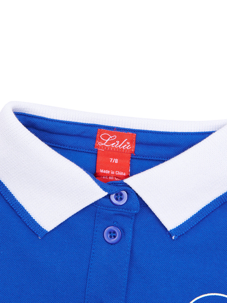 Golf Print Long Polo