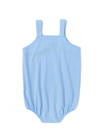 Baby tennis rackets print Romper - Lt. Sky Blue