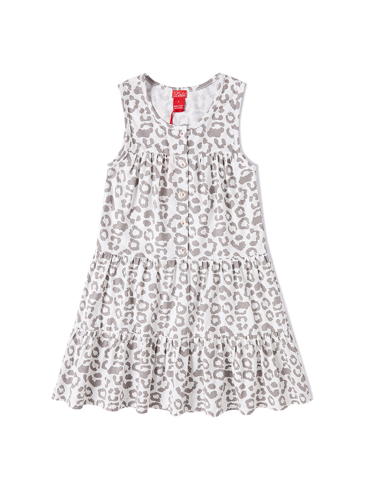 Tiered Leopard buttons Jumper