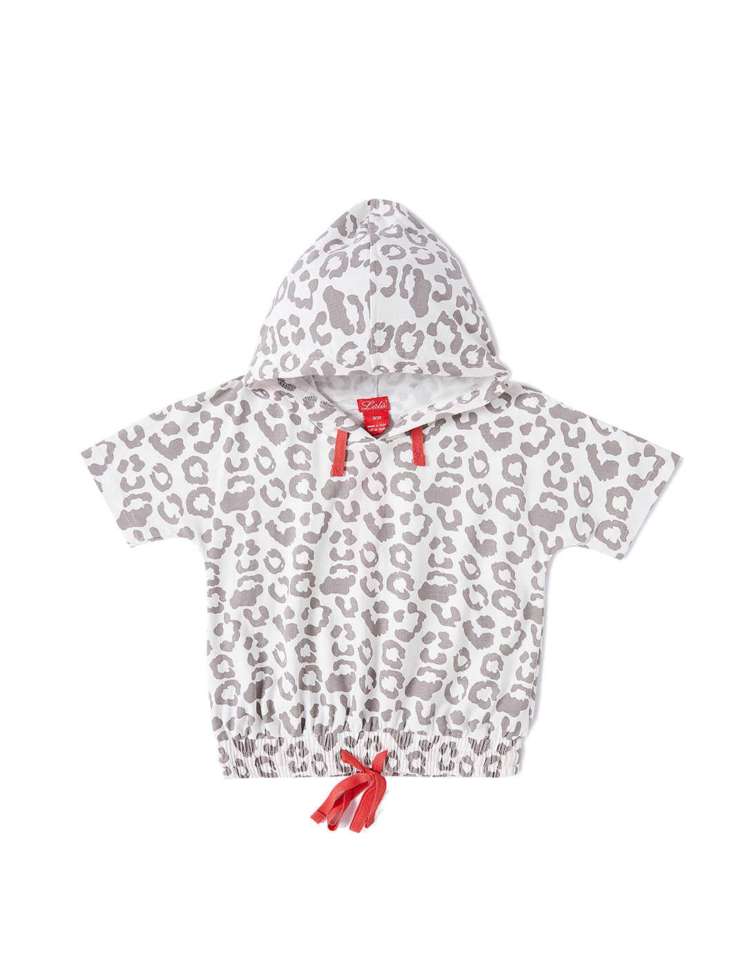Leopard hood short sleeve Top
