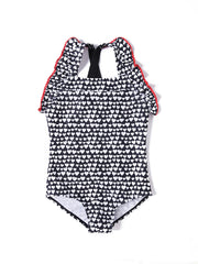 Small Heart Ruffle Swimsuit