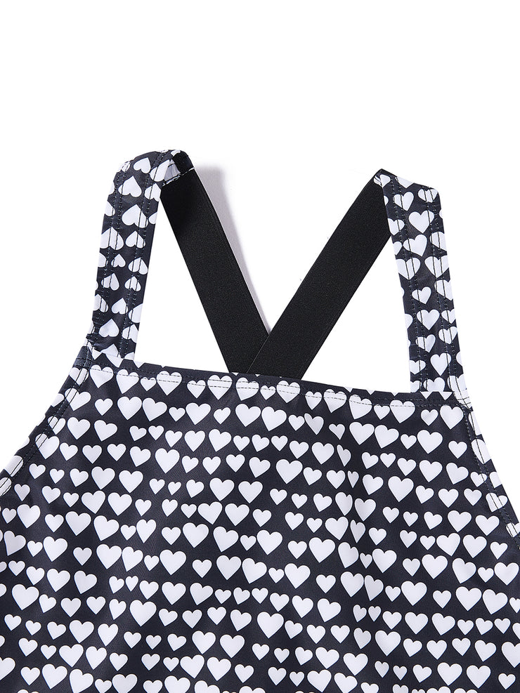 Small Heart Print Swimsuit