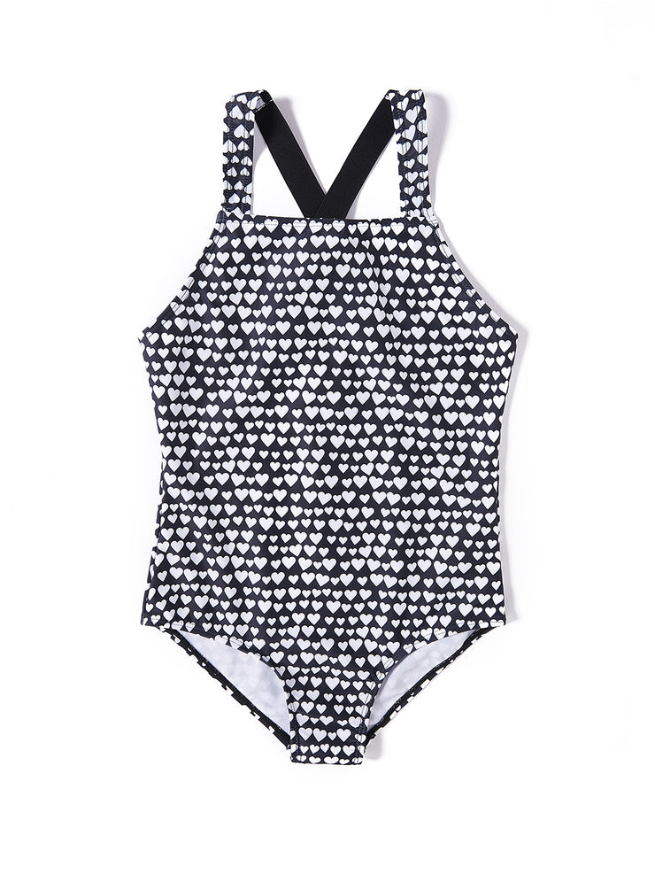 Small Heart Print Swimsuit