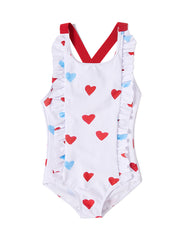 Faded heart Print swimsuit