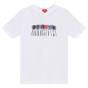 Tennis rackets print short T-shirt - Pure White
