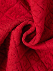 Quilted Heart Dress - Red