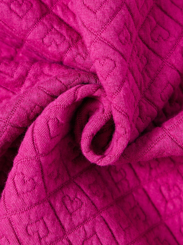 Quilted Heart Dress - Violet