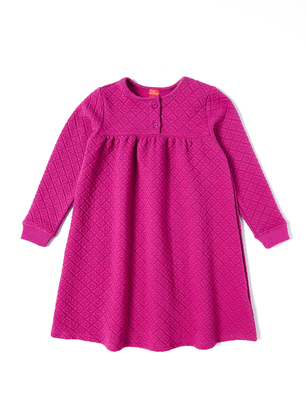 Quilted Heart Dress - Violet