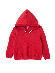 Quilted Heart Hooded Top