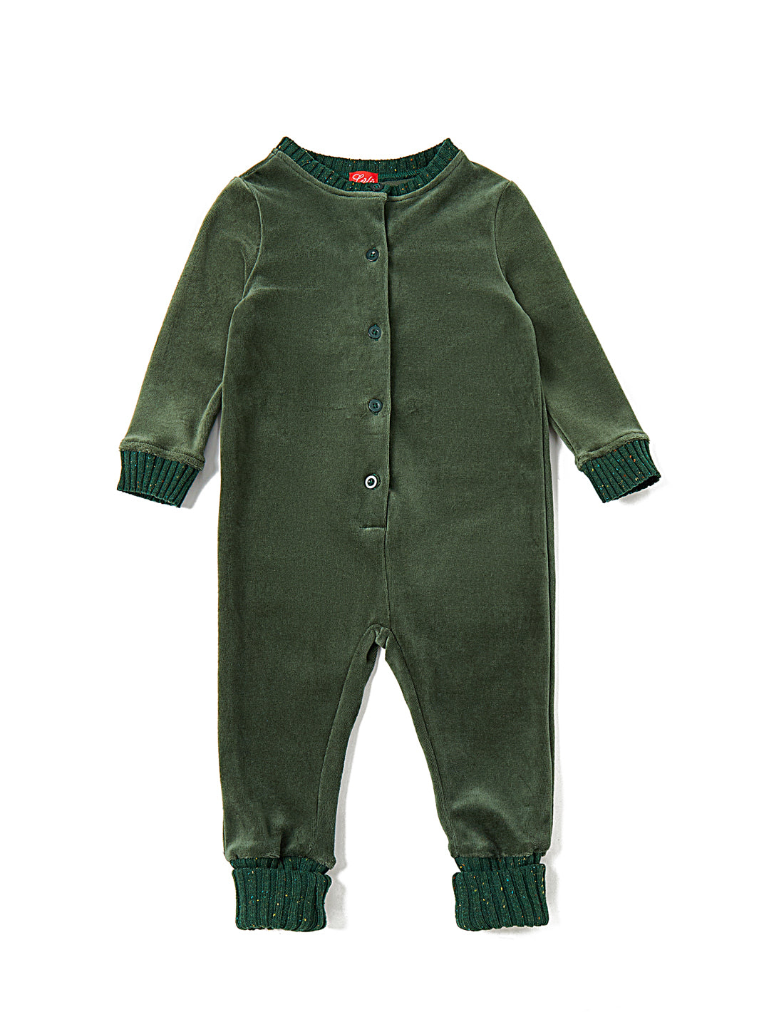 Baby Velour Overall - Green