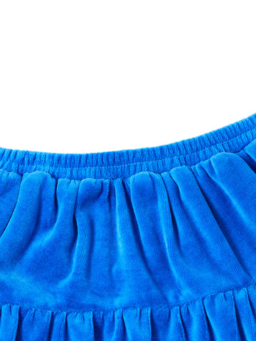 Velour Skirt - Royal Blue