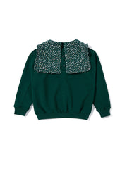 Quilted Collar Top - Green