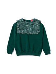 Quilted Collar Top - Green