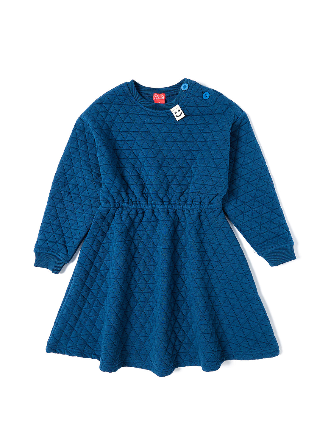 Quilted Triangle Dress - Blue