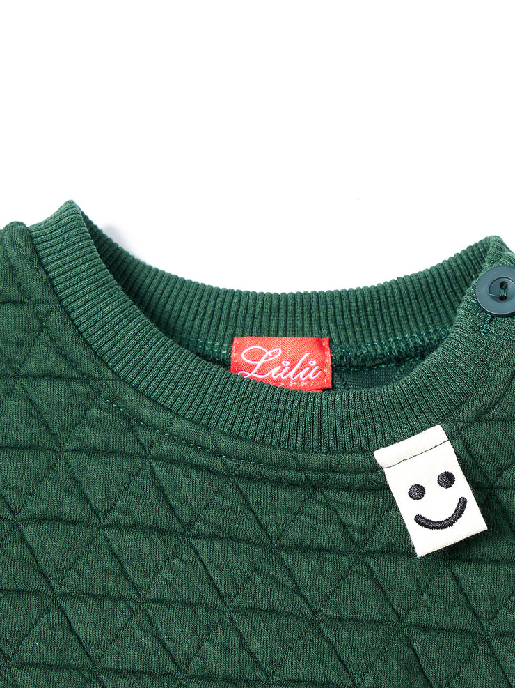 Quilted Triangle Dress - Green