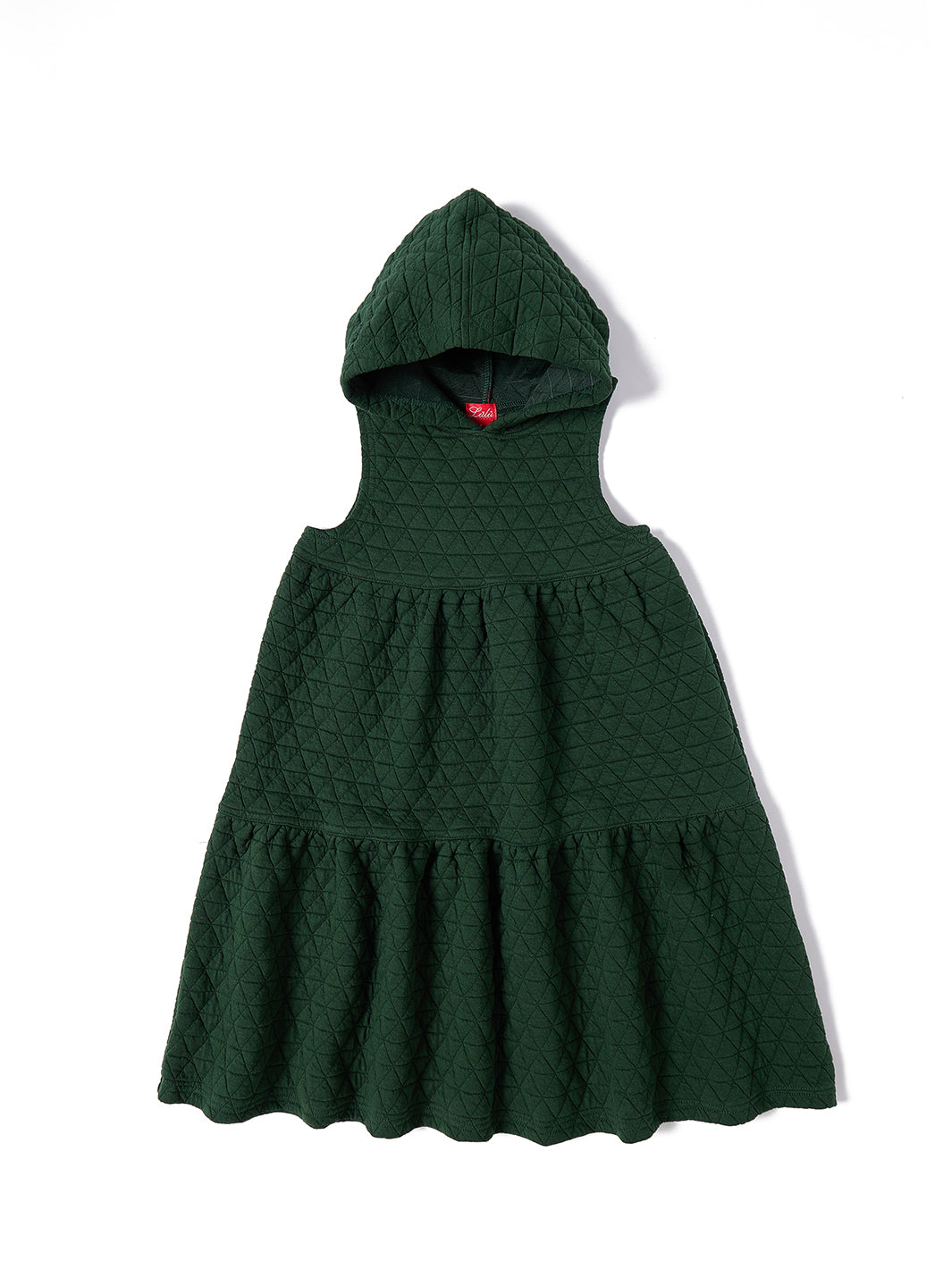 Triangle Quilted Hooded Jumper - Green