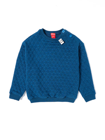 Quilted Triangle Top - Blue