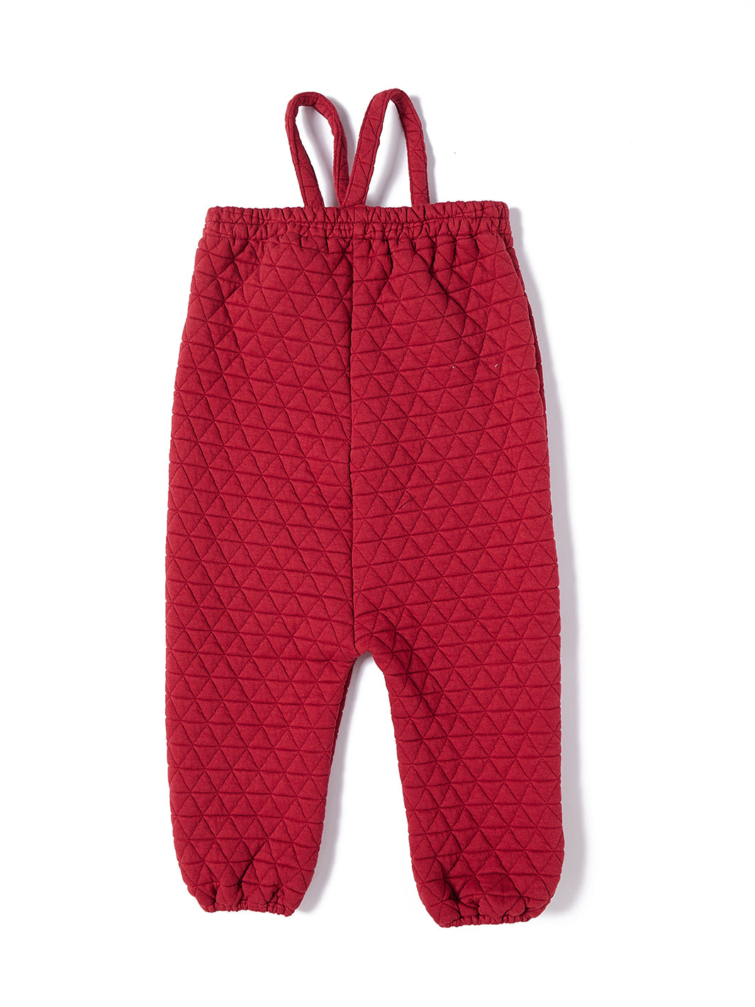 Baby Triangle Quilted Overall - Brick