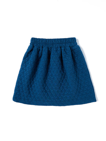 Triangle Quilted Skirt - Blue