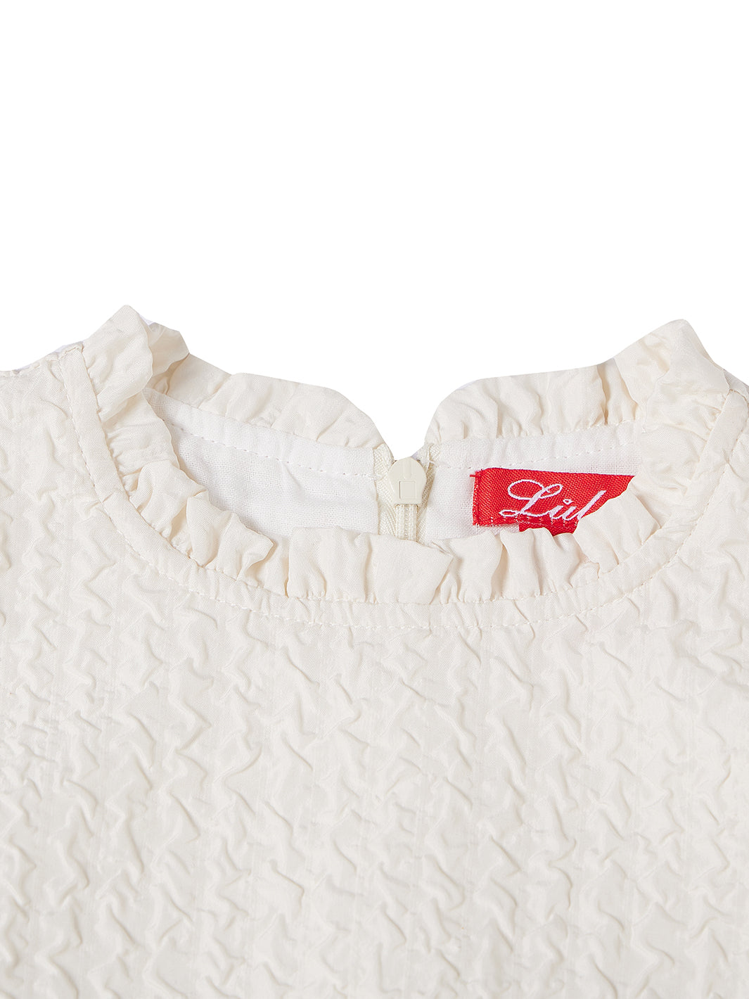 Tiered Textured Dress - Off White