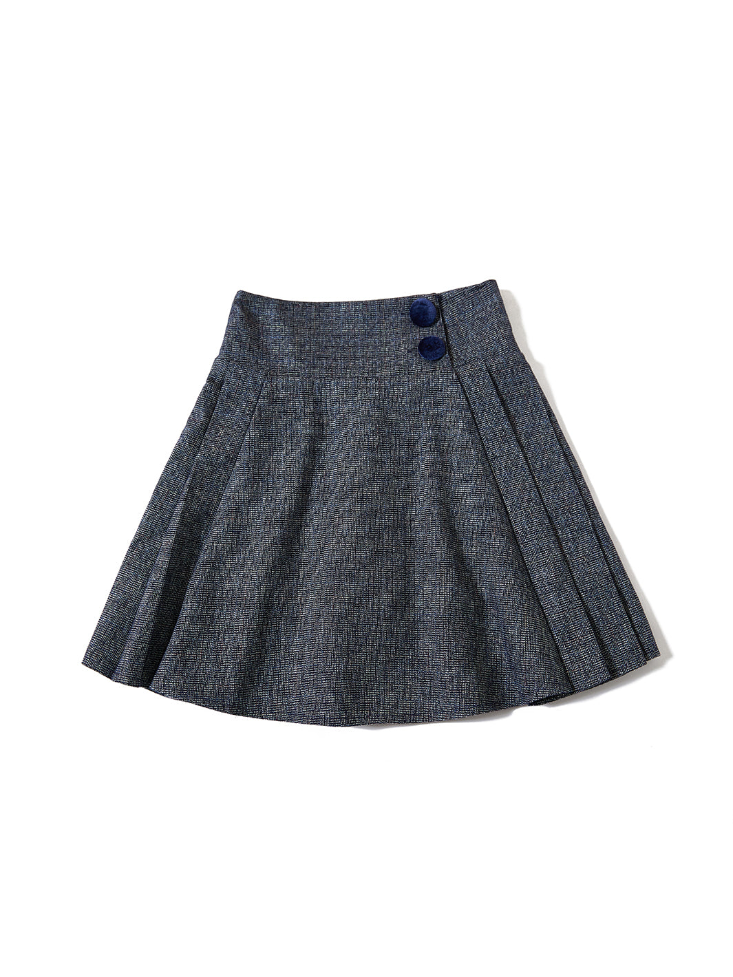 Side button Skirt - Navy