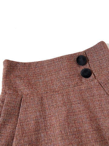 Side button Skirt - Rust