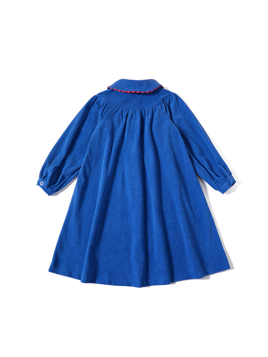Trim Collar Dress - Royal Blue