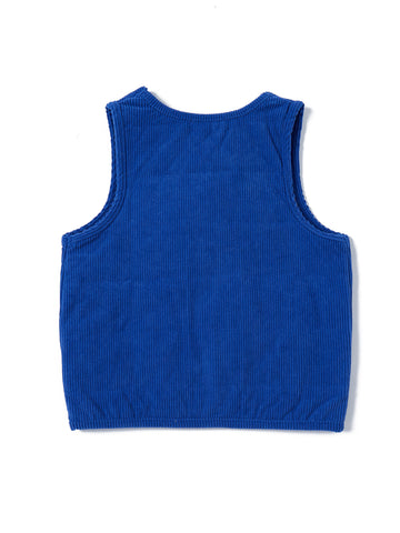 Corduroy quilted Vest - Royal Blue