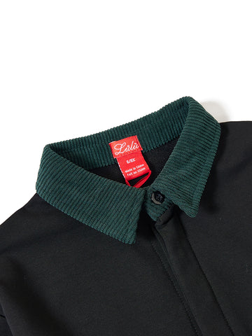 Camisa con cuello de pana - Negro/Verde