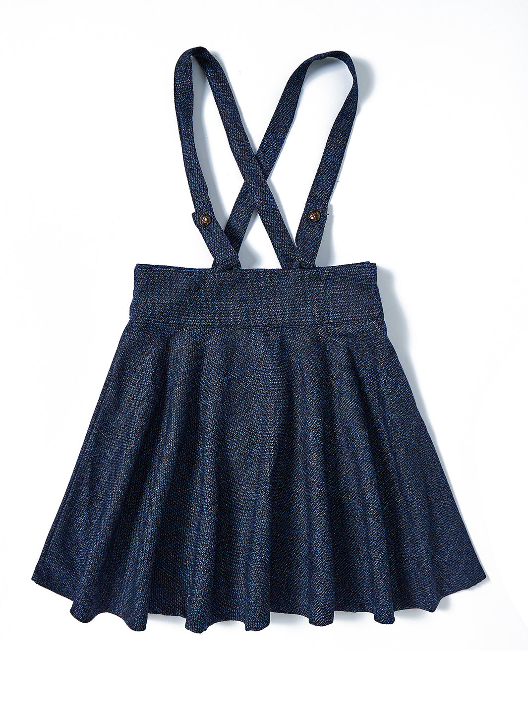 Circle Suspender Skirt- Blue Mix