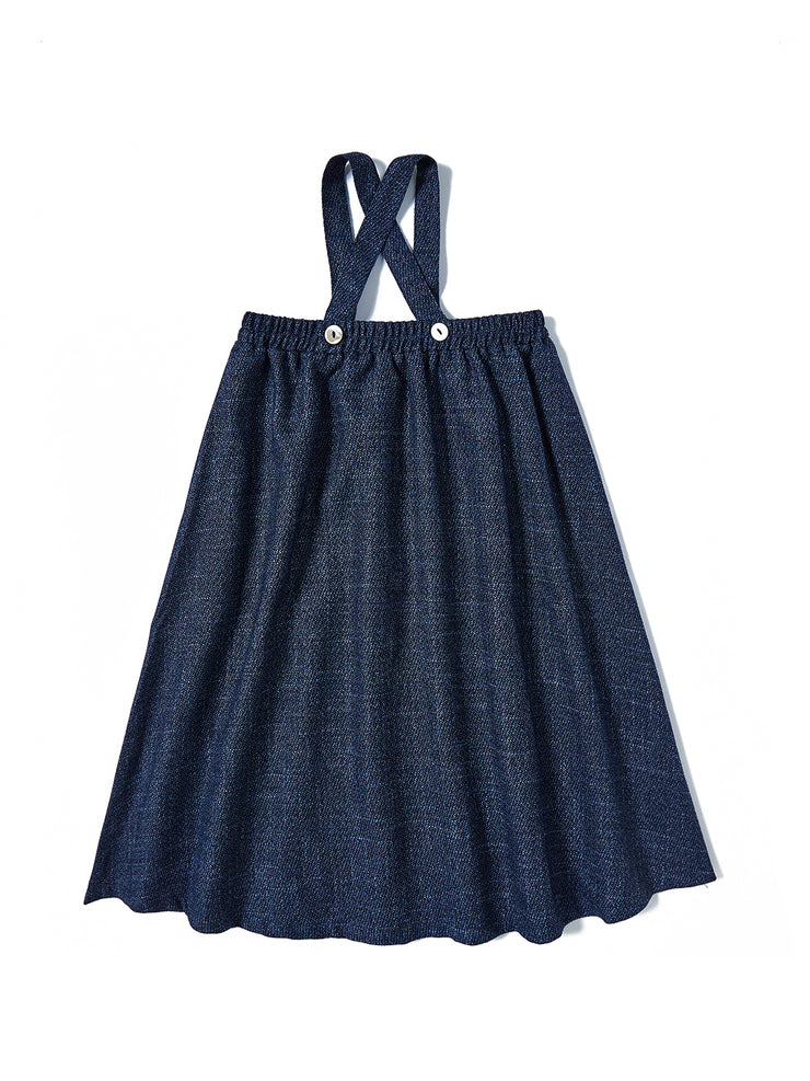 Gathered Suspender Skirt