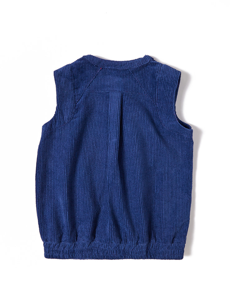 Contrast Buttons Vest