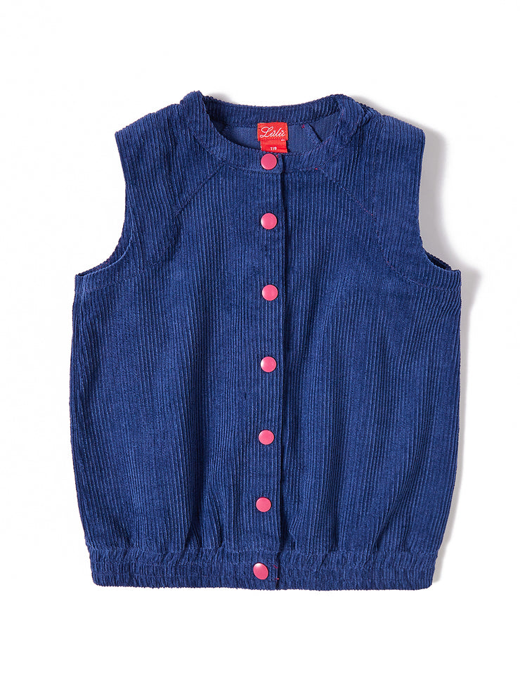 Contrast Buttons Vest
