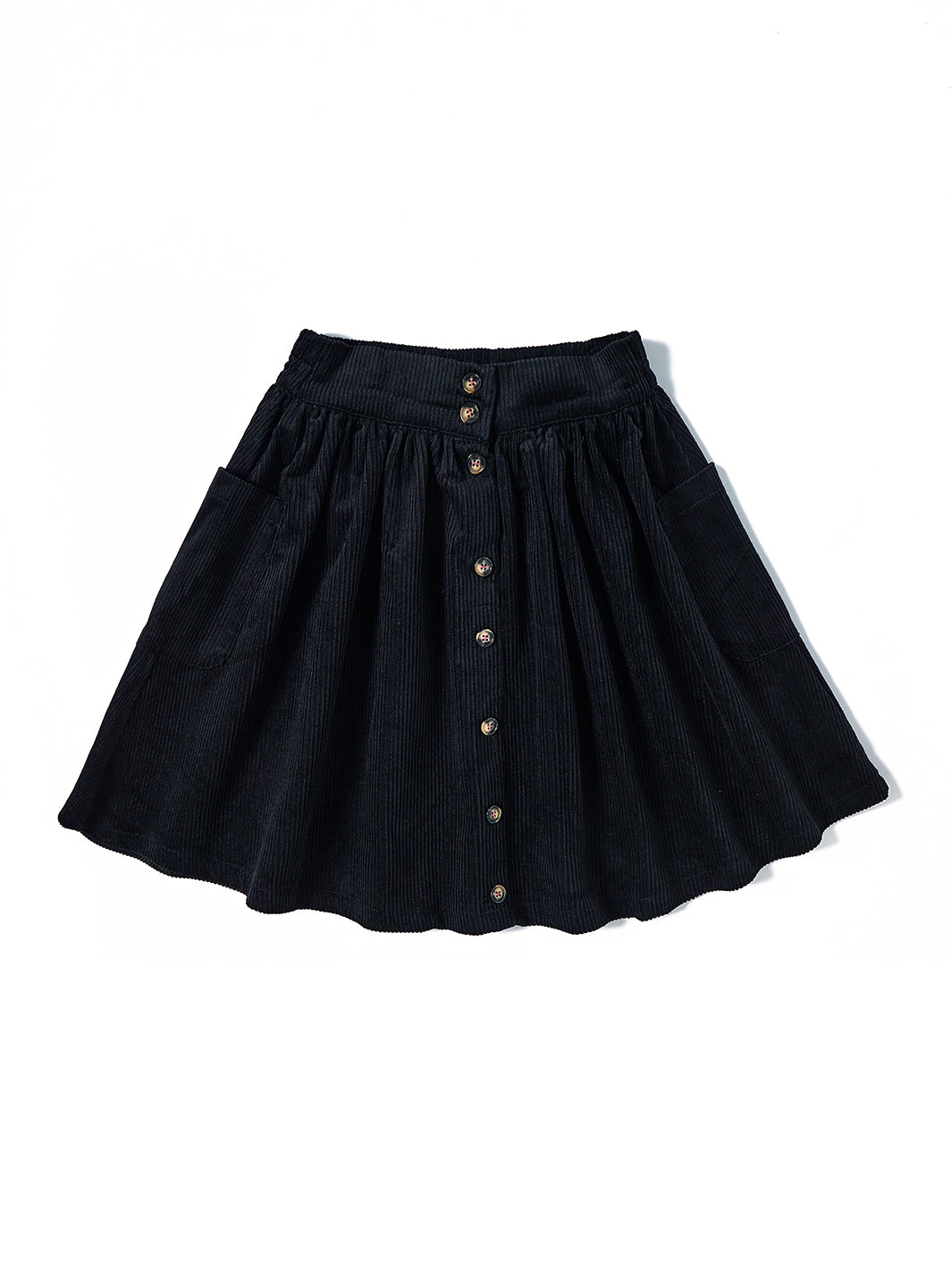 Corduroy Skirt Black Lulu Kids Clothing