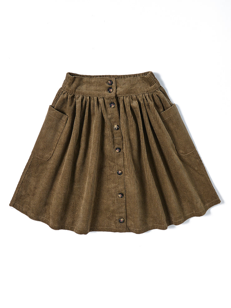 Corduroy Skirt - Cement
