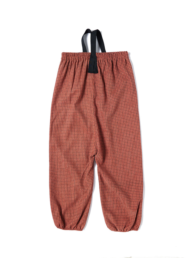 Baby Square Printed Corduroy Overall  - Mauve
